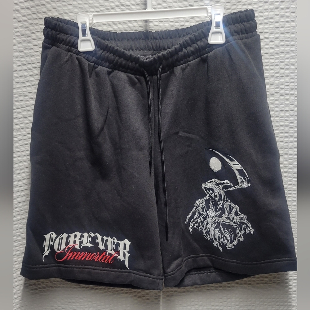 RHSTR Black Graphic Men's Shorts